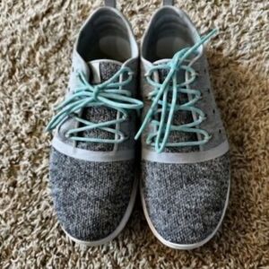Under Armour Gray and Teal Knit Sneakers